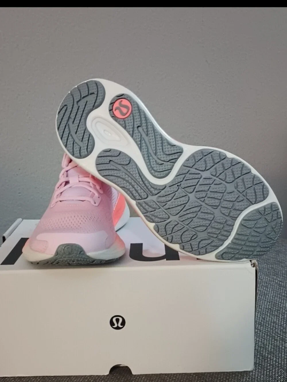 lululemon athletica Pink and Coral Womens Running Sneakers - Picture 4 of 10